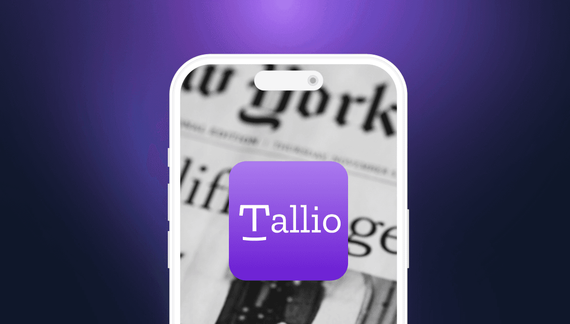 Launch of the beta: Welcome to Tallio News
